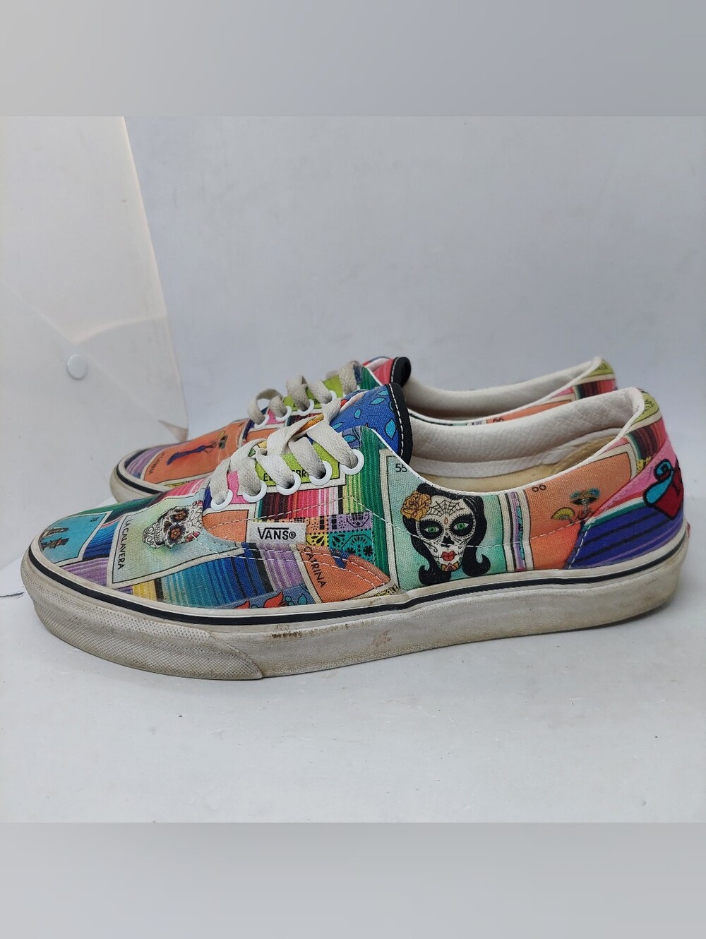 VANS Loteria Don Clemente Canvas Sneakers Size Mens 8.5 Womens 10 Lace Up Shoes